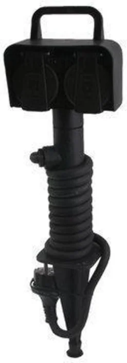 Spatwaterdichte Tuincontactdoos - 2-voudig Op Spie Met 1.5 Meter Kabel