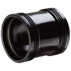 Overschuifmof PP 110mm 2 X Manchet Zwart Wavin